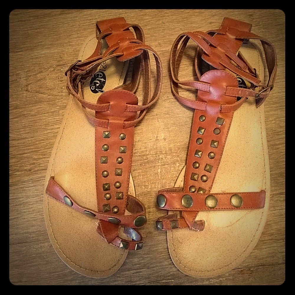 Strappy  sandals, size large, fits about 9.5/10
